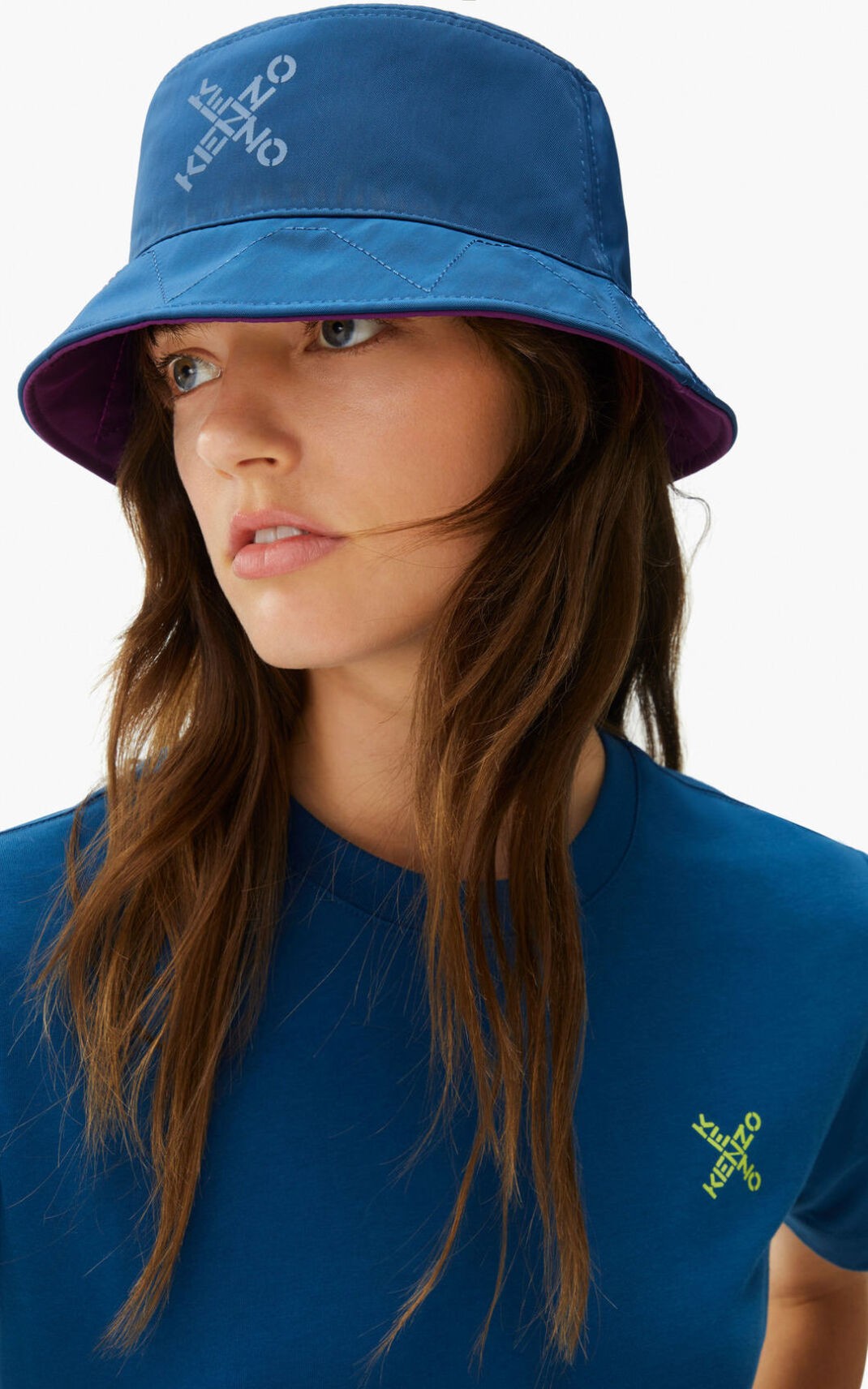 Kenzo Reversible Sport Gorro Pescador Mujer Moradas | 5962018-LS